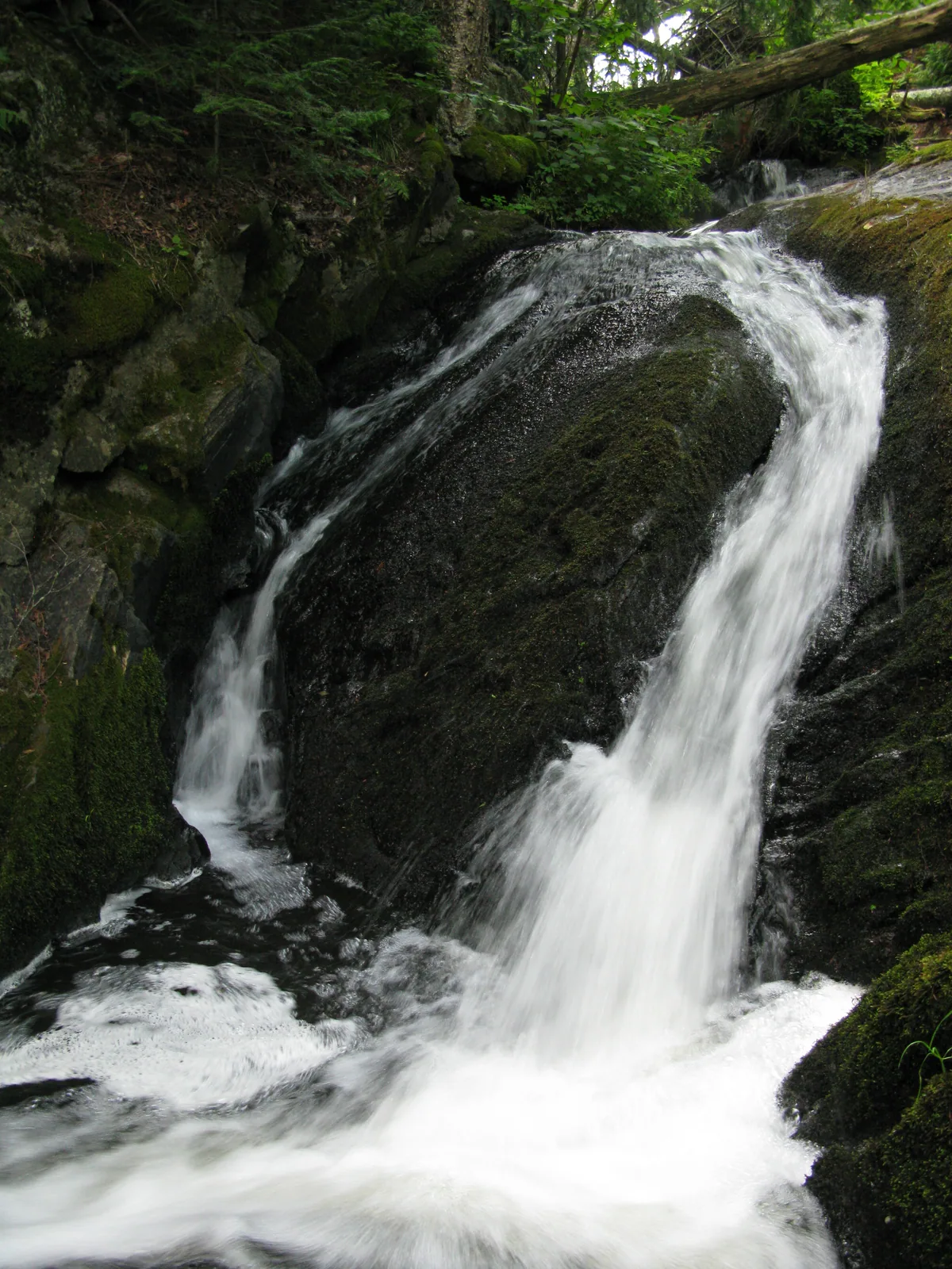 Closeup of the middle chute