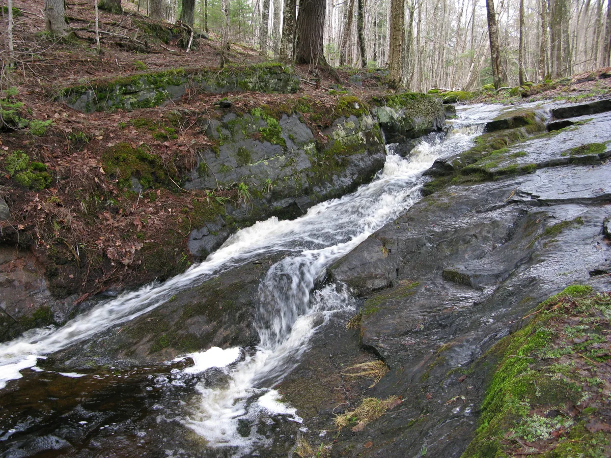 Another long slide over solid rock