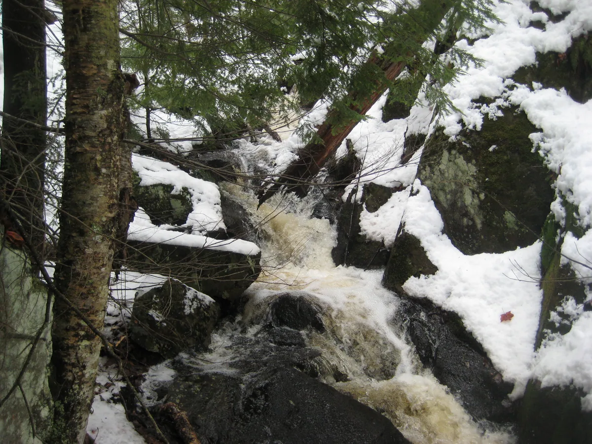 A cluttered lower chute