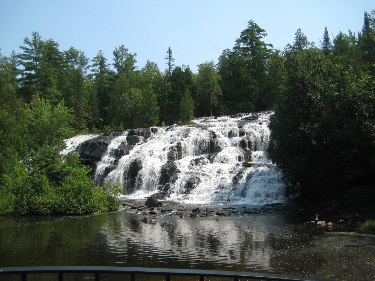 Deep green around Bond Falls