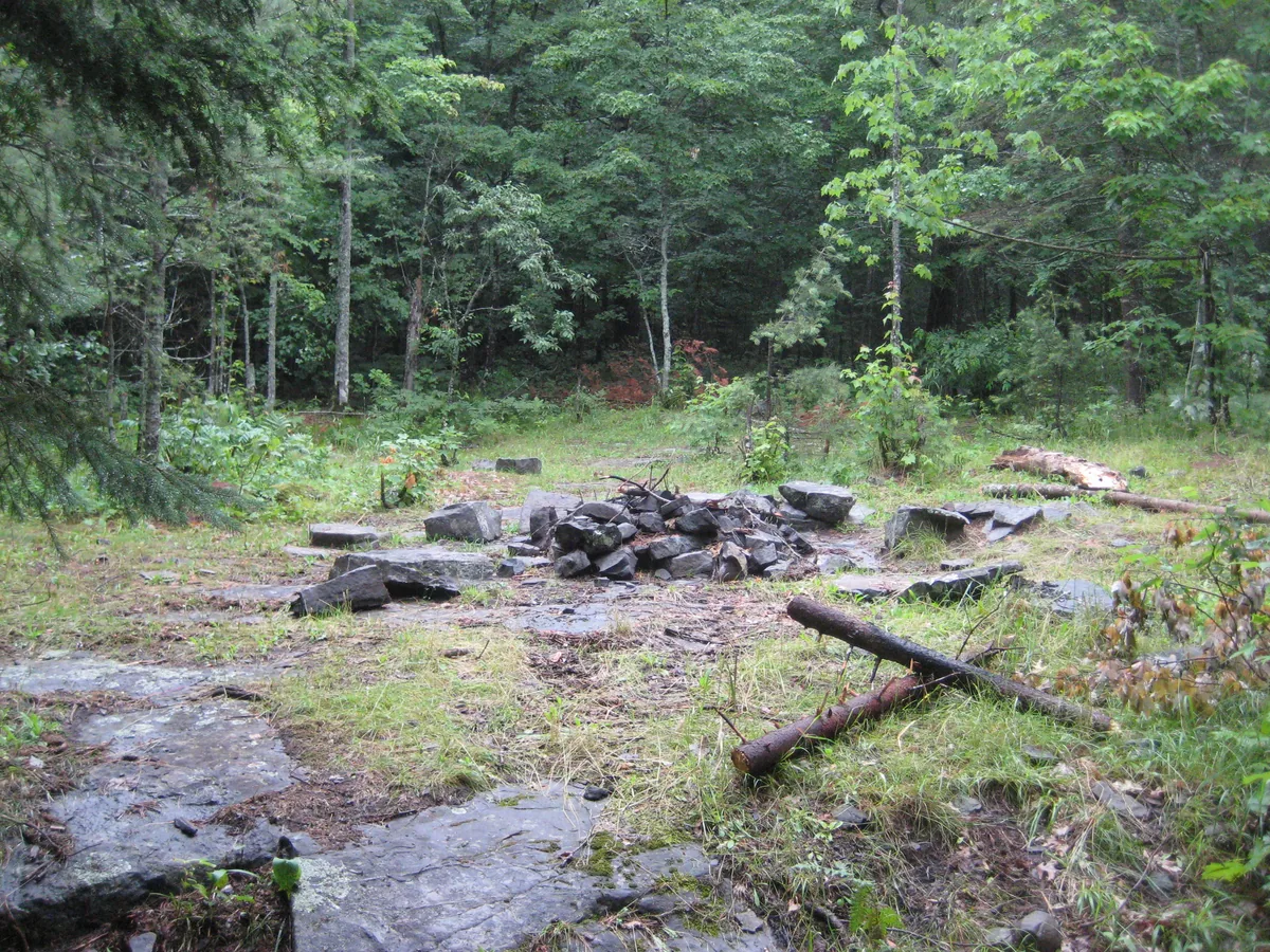 Camping spot, complete with a fire ring