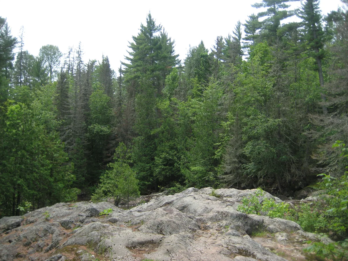 Rocky riverside outcroppings