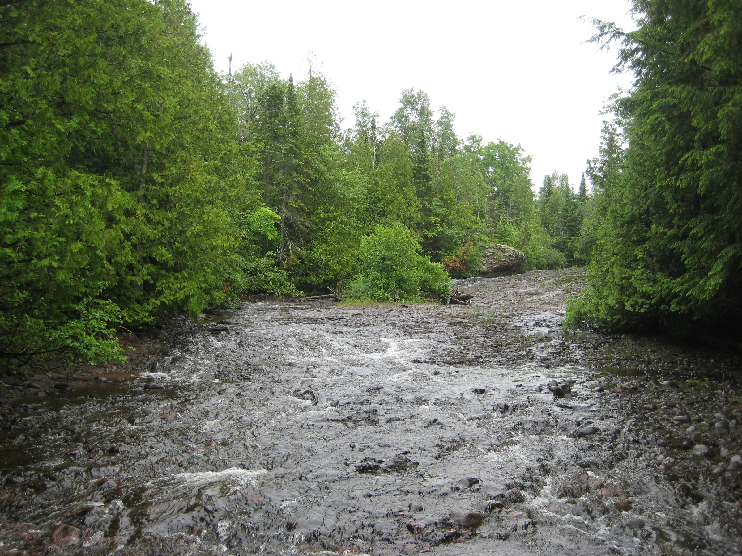 Wide, shallow slides