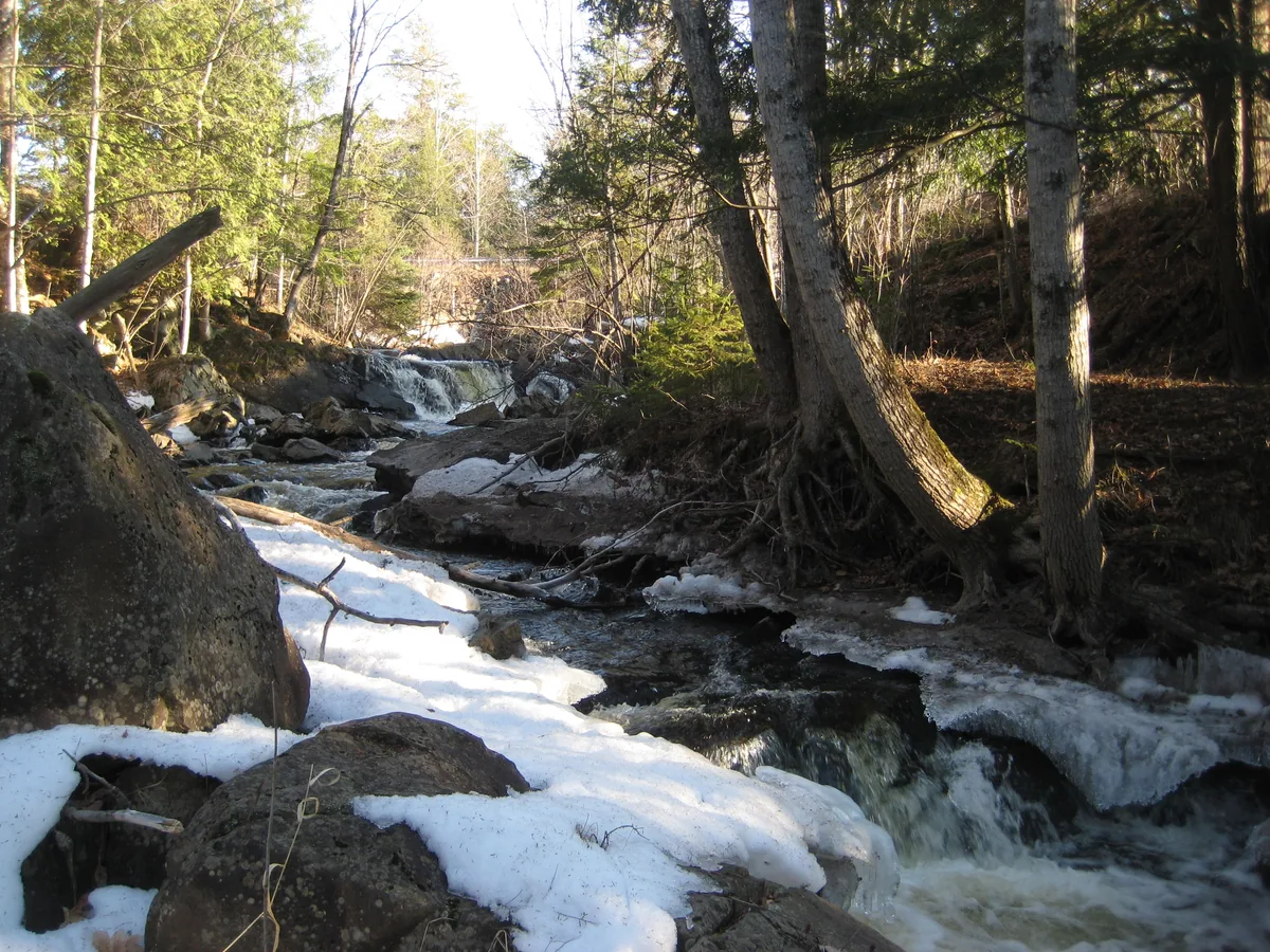 Snowy bend in the creek