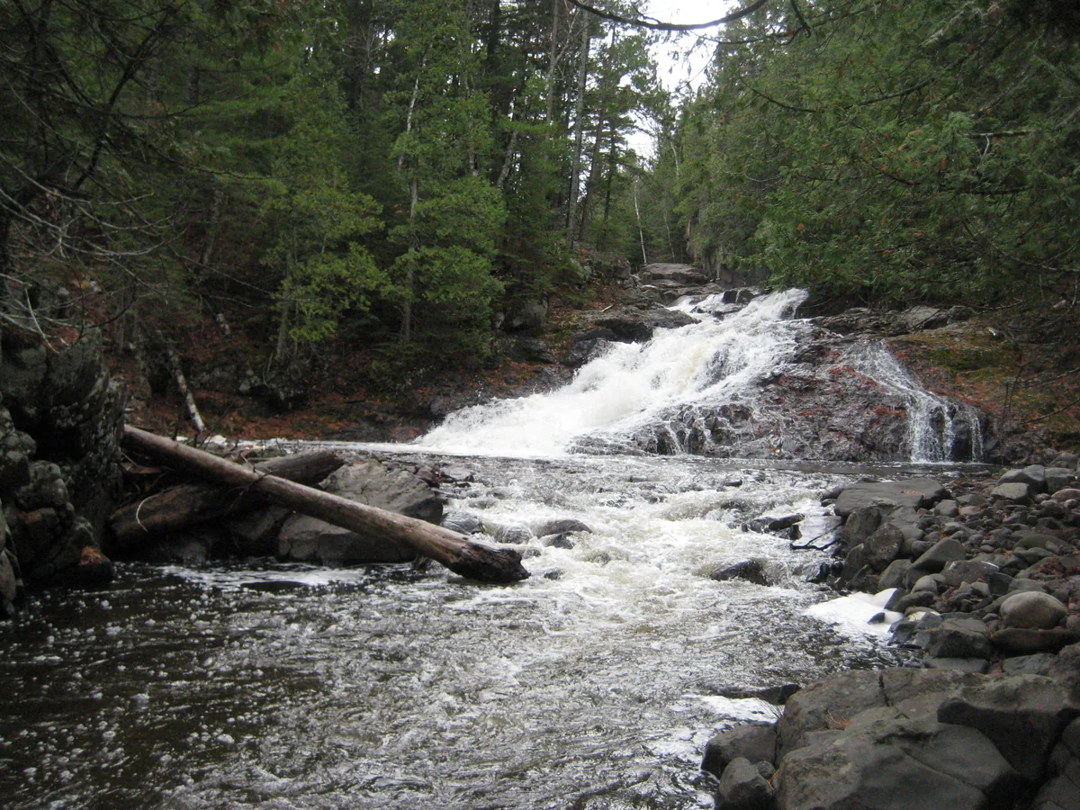 Swollen spring time waterfall