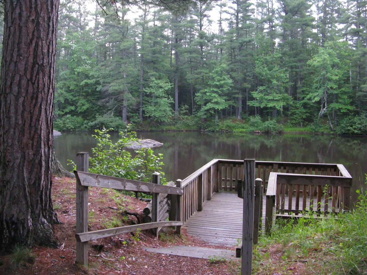 Platform over the river
