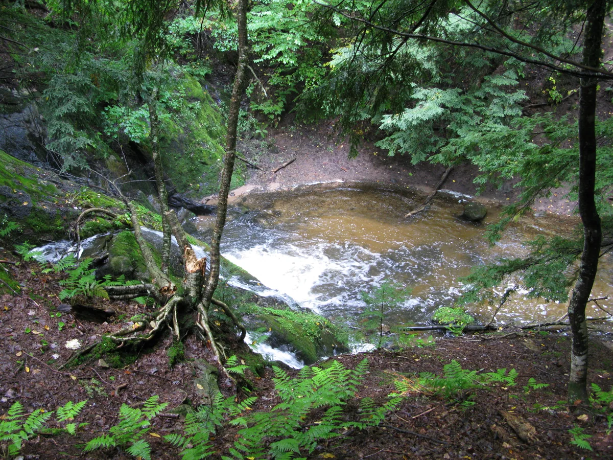 Deep pool under the falls