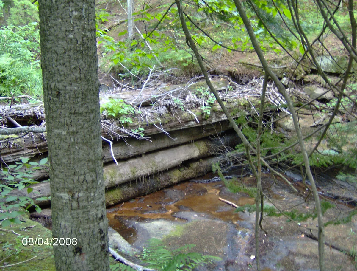 Old wooden dam