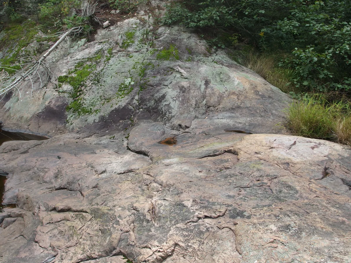 Old carved channel from a waterfall past