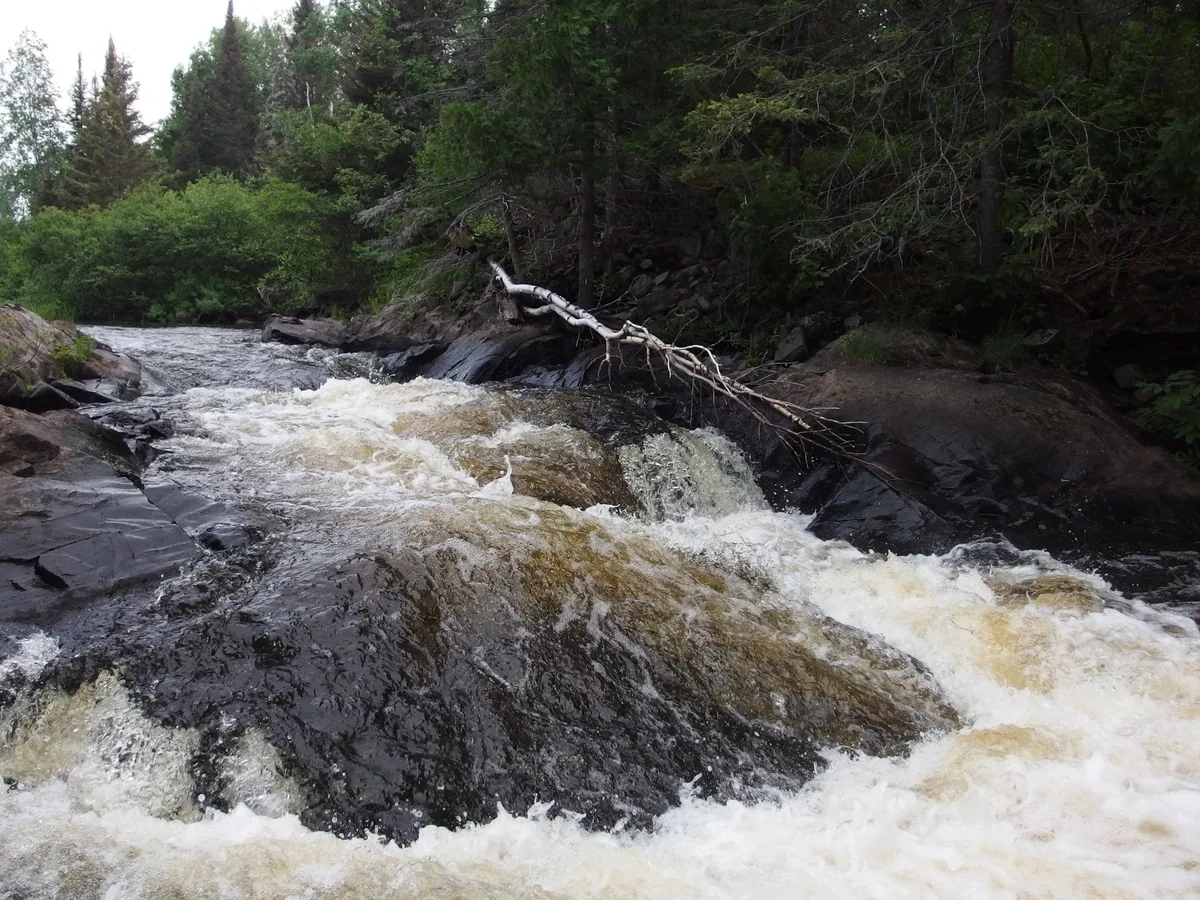 Close to the upper drops