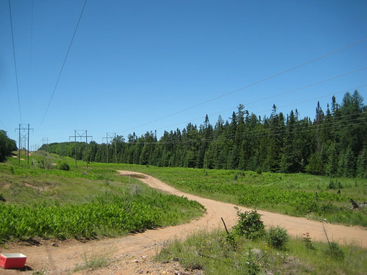 Power lines north of Ishpeming