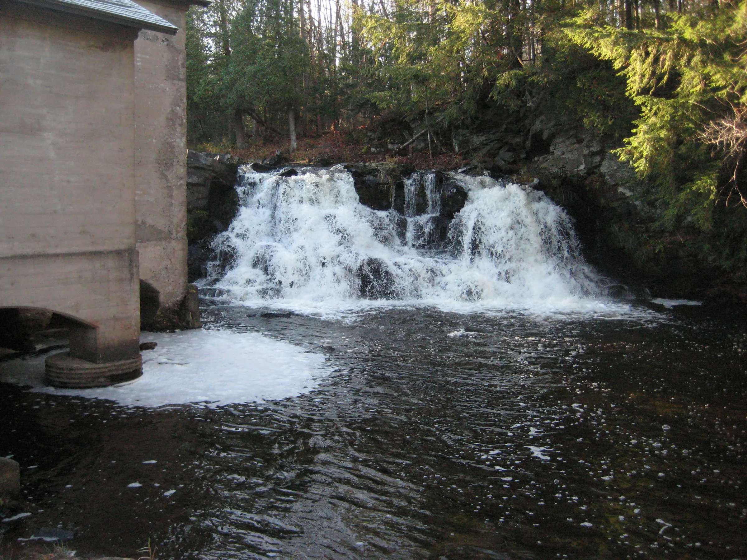 Evening light over the falls