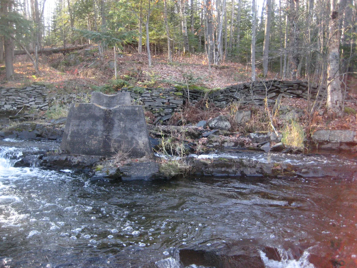 Old cement and rock formations