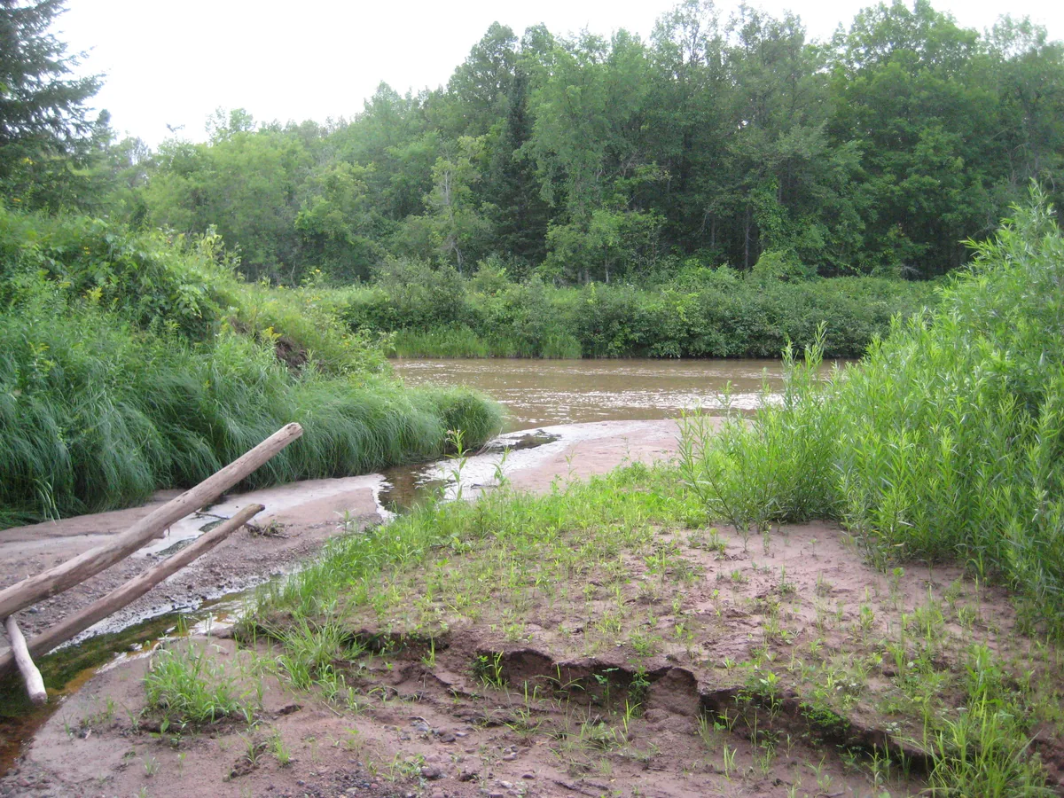 Muddy inlet into Ontonagon River