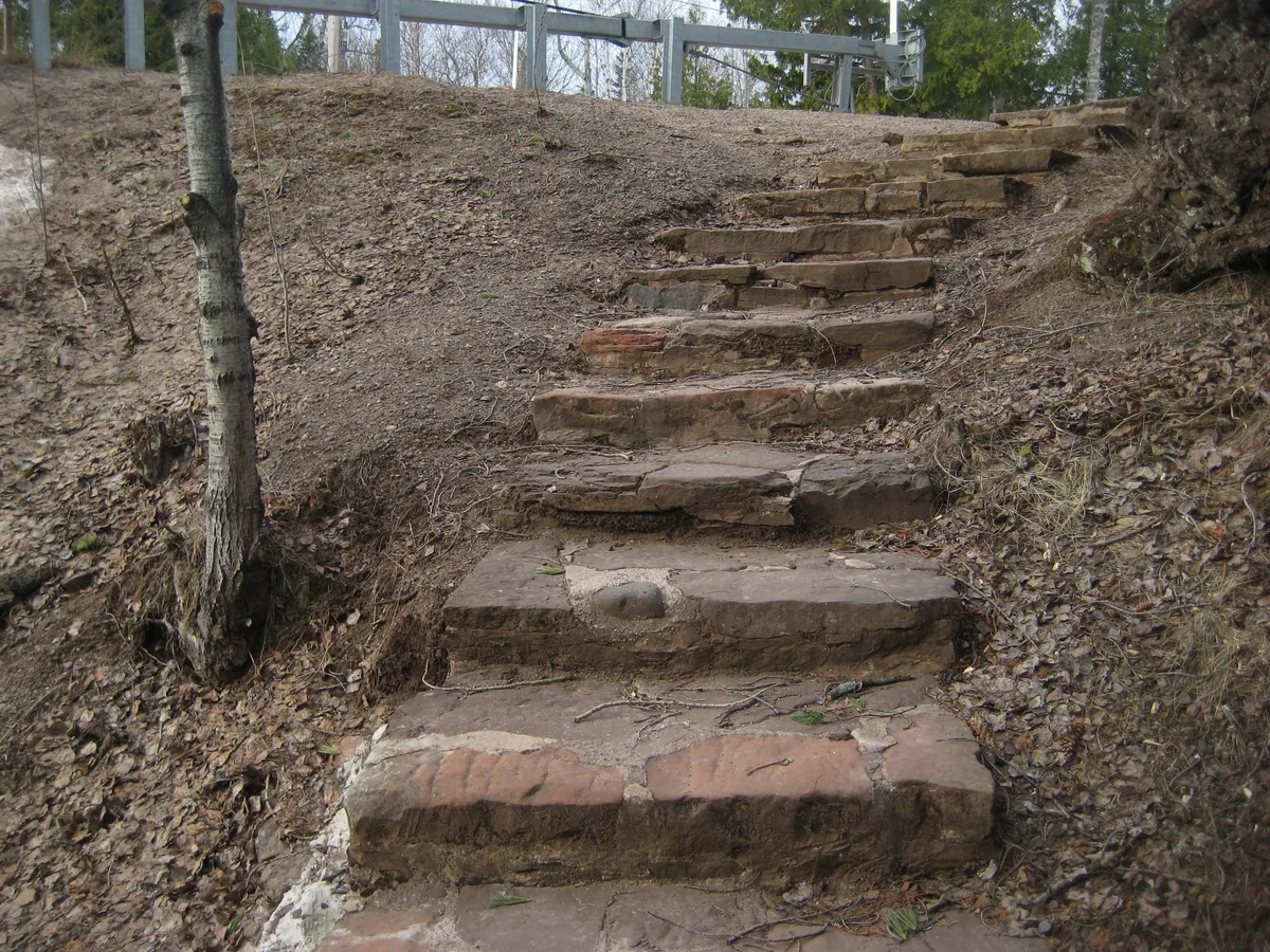 Natural rock stairs