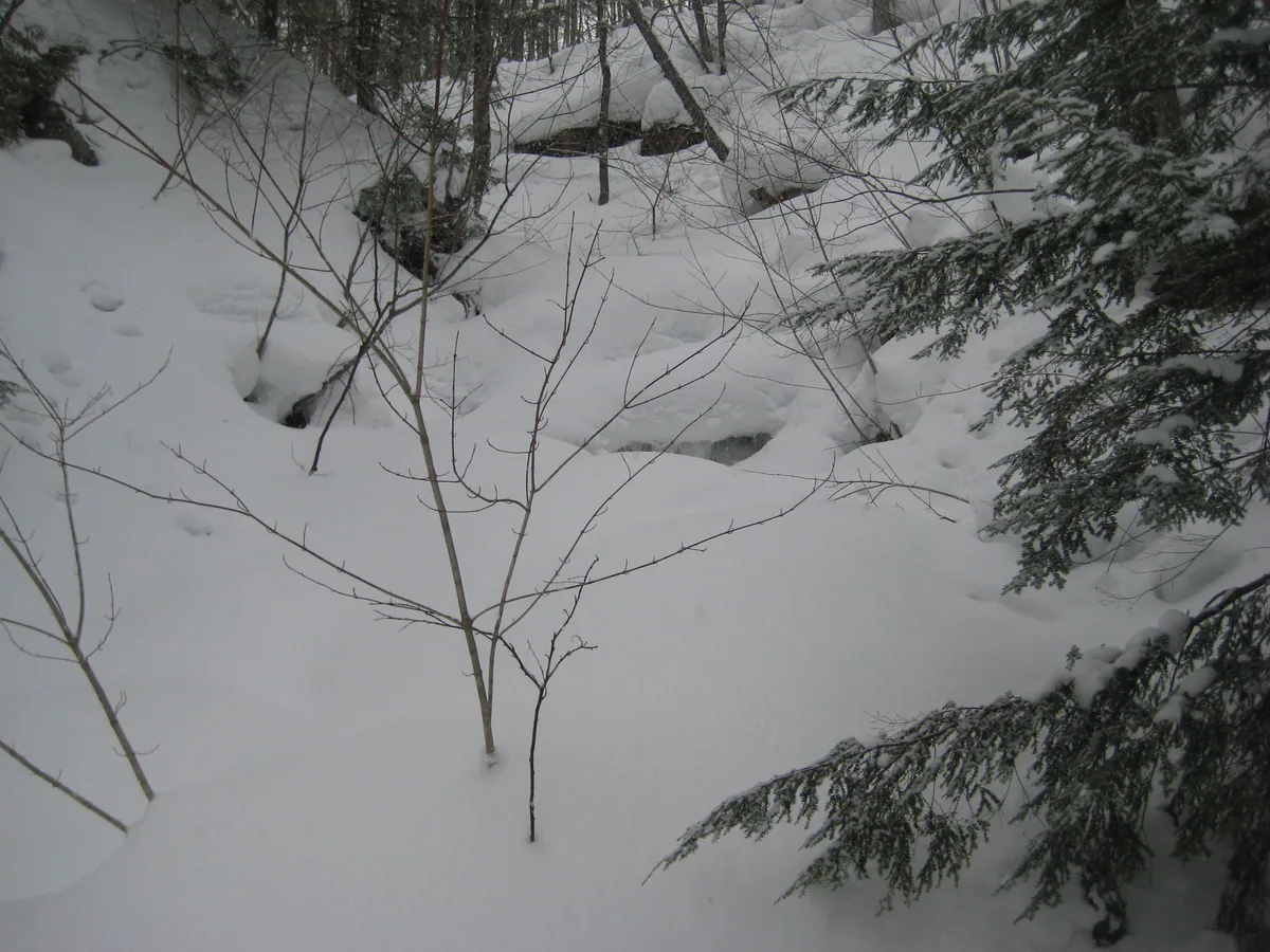 Falls covered in thick blankets of snow