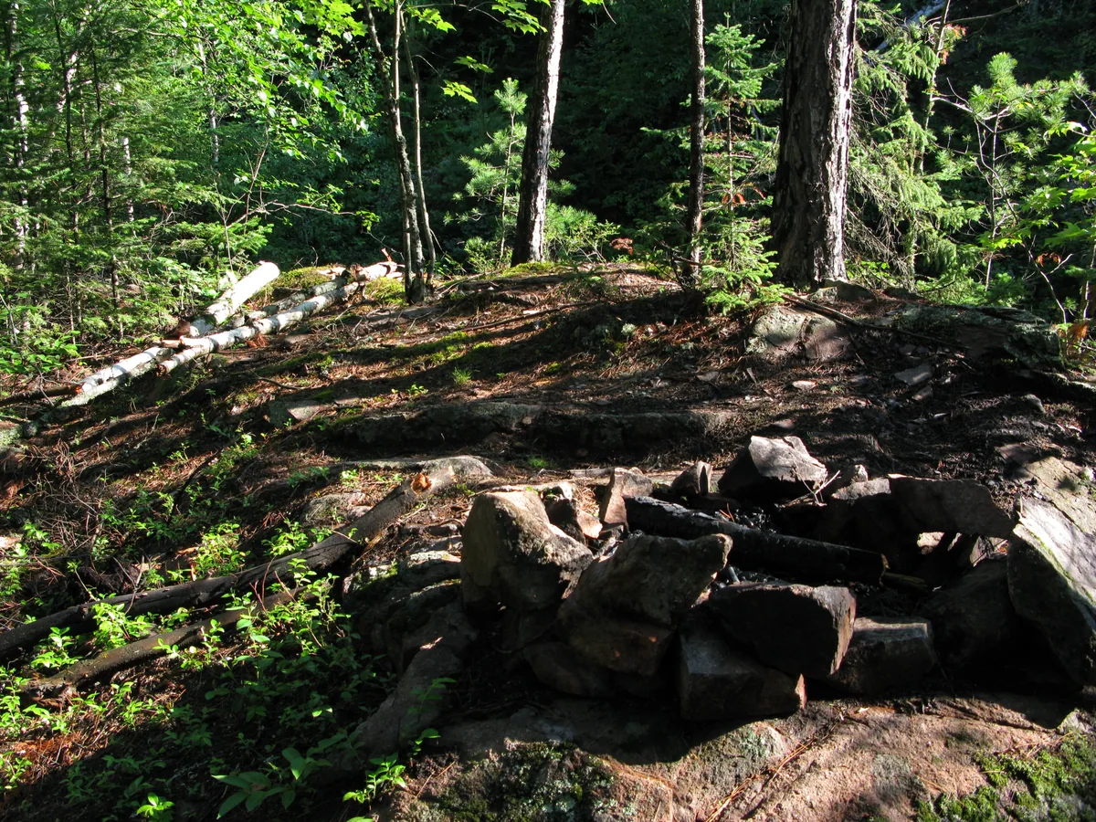 Small campsite and fire ring
