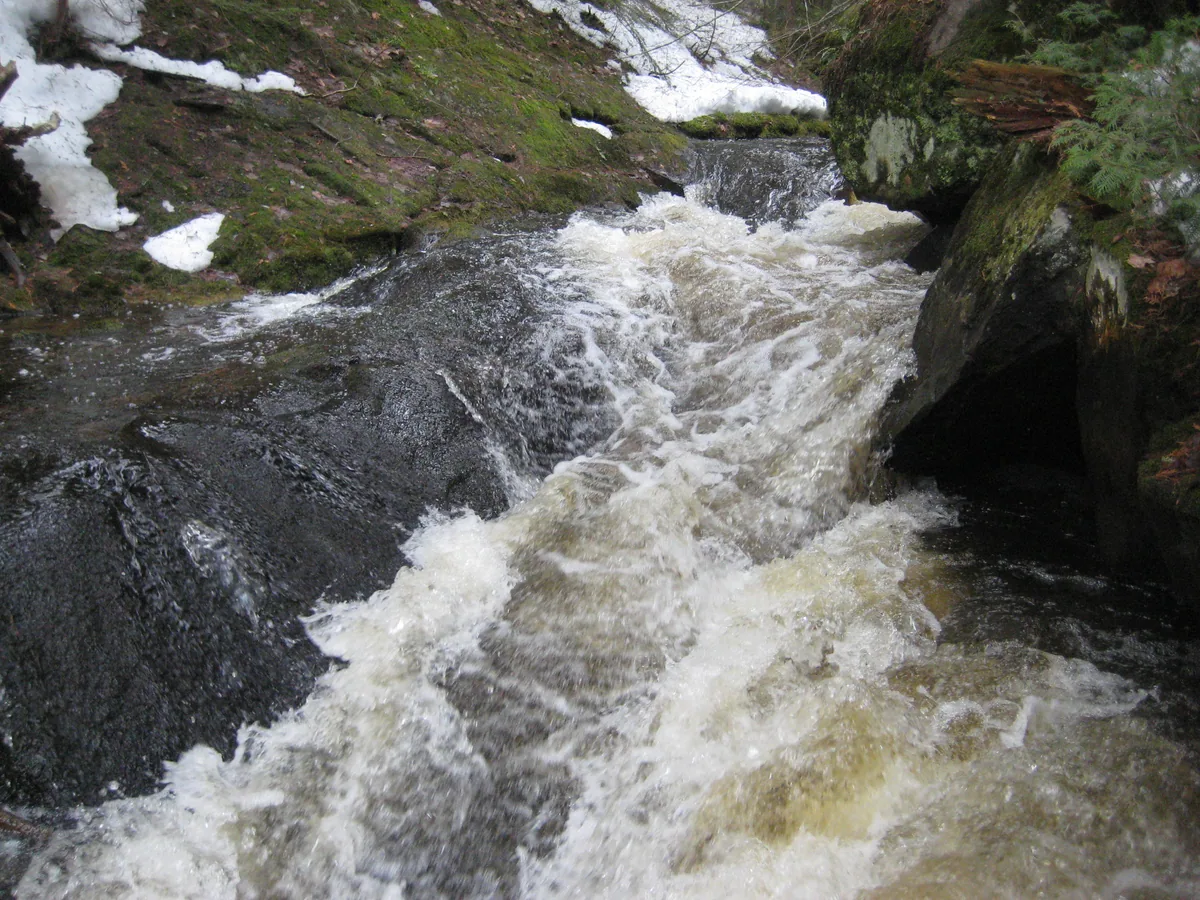 Sideways slide on Cedar Creek