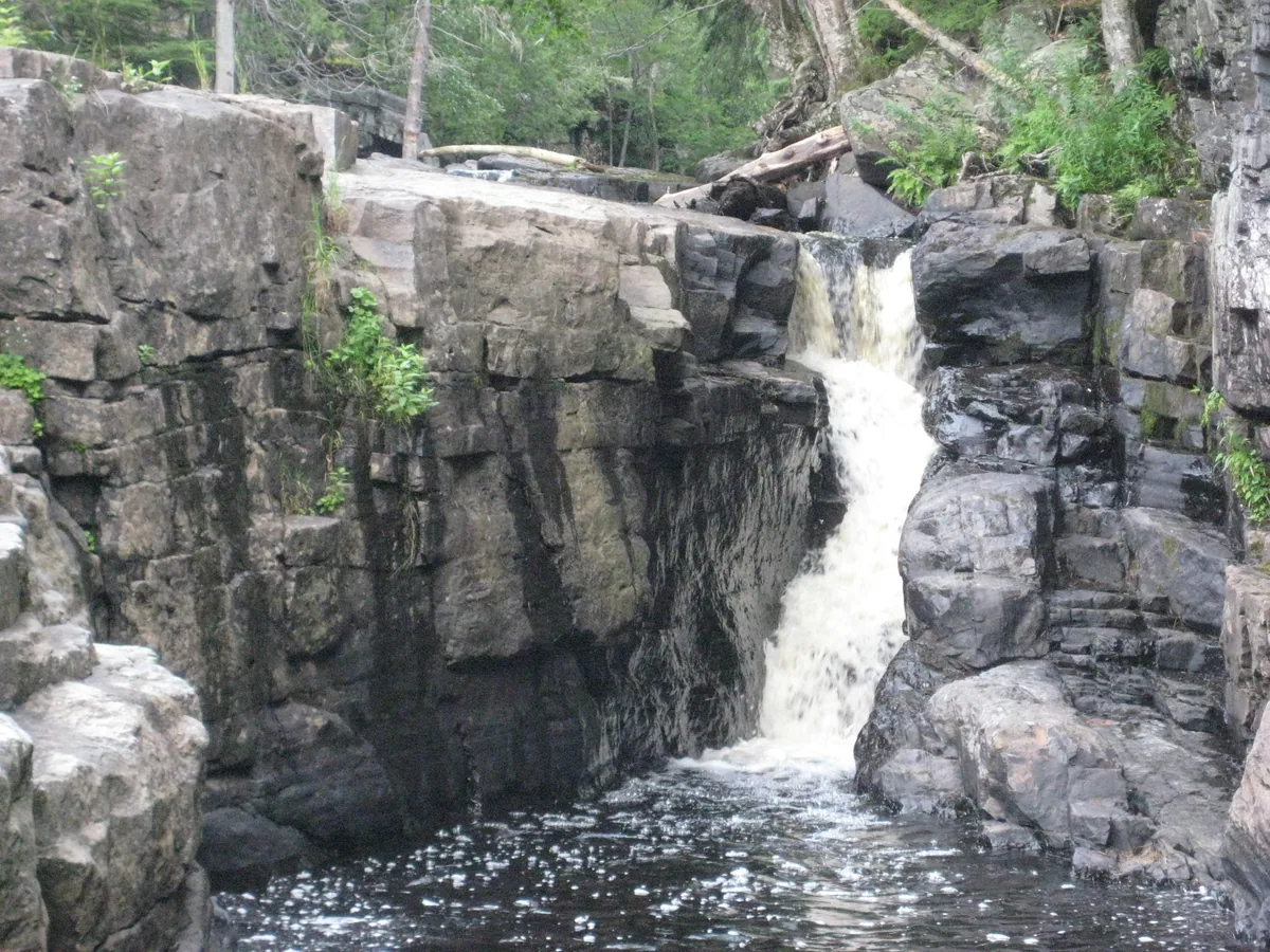 Tiny chute tucked in the right side of the waterfall