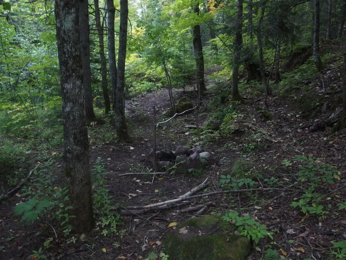 Campsite below the falls