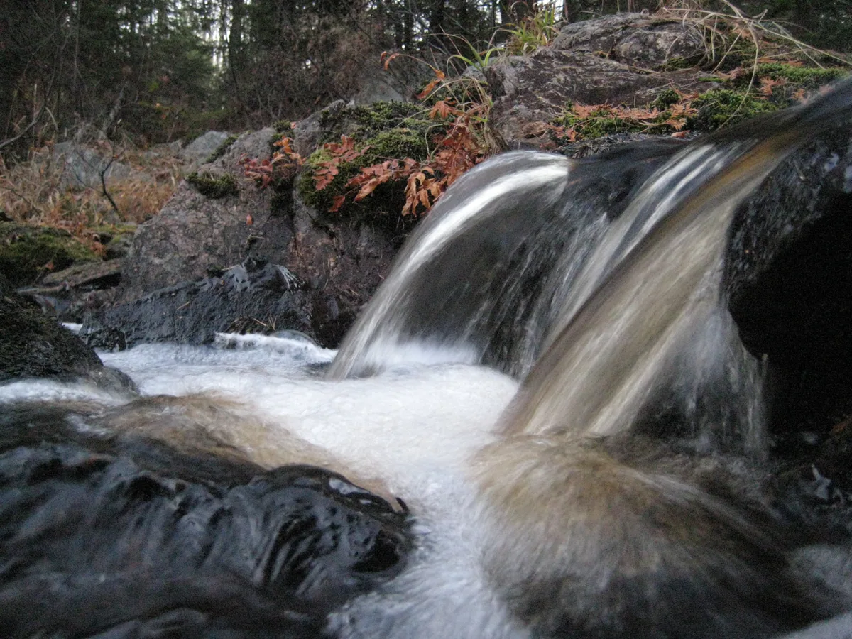 Tiny little plunge over a tiny little rock ledge