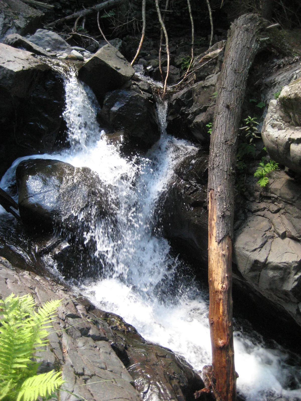 Looking down into the plunge