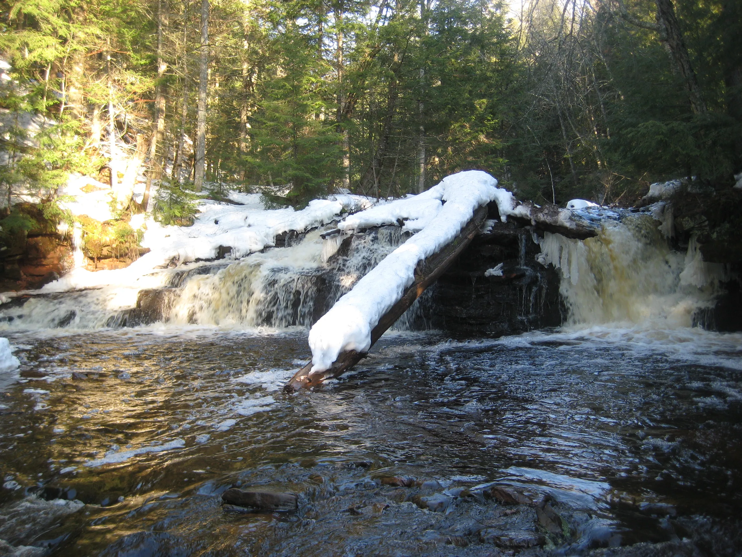 Snow on the main drop