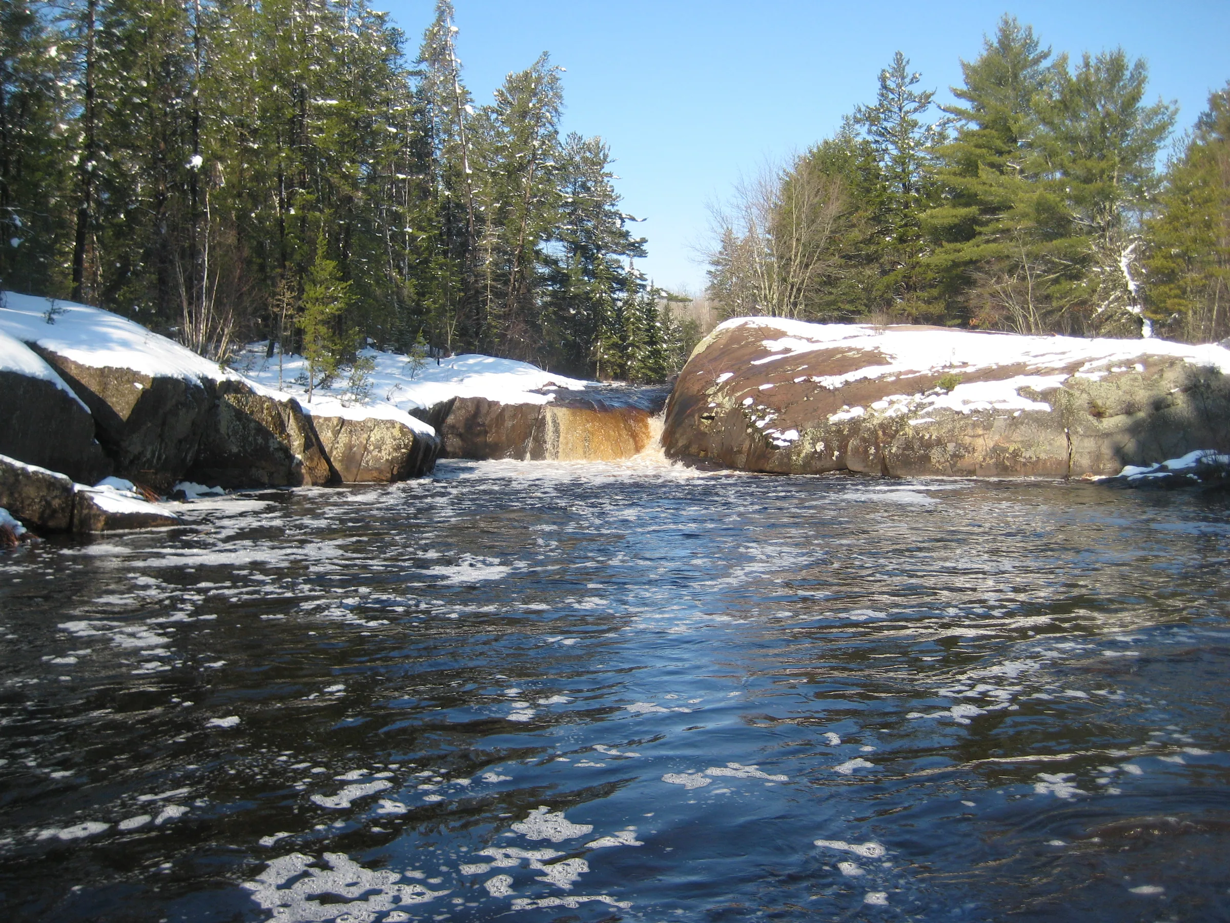 White City Falls from the downstream island